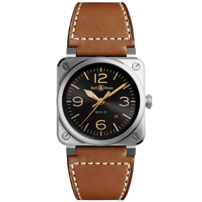 Bell & Ross BR 03 AUTO GOLDEN HERITAGE BR0392-GH-ST/SCA Stahl, 42 mm
