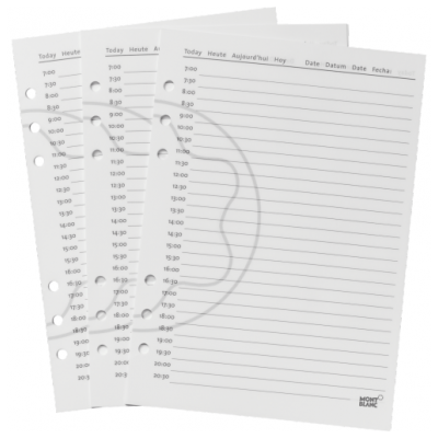 Montblanc 3030 Daily Plan Pages, Large, 14.8 x 21.0 cm (A5), 50ks