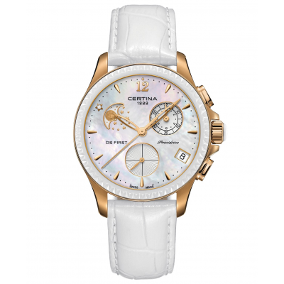 Certina DS First Lady C030.250.36.106.00 Moonphase, Quarz-Chronograph, 38 mm