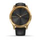 Garmin Vivomove Luxe, 24K Gold-Black Embossed, Leather 010-02241-22 42 mm, Corning Gorilla® Glass, Wasserdicht  50M
