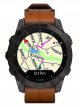 Garmin Epix (Gen 2), Sapphire, Black, Carbon Gray DLC Titanium, Leather Band 010-02582-30 47 mm, AMOLED displej