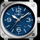 Bell & Ross BR 03 AUTO BLUE STEEL BR0392-BLU-ST/SCA Ocel, 42 mm