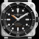 Bell & Ross BR 03 DIVER BR0392-D-BL-ST/SRB Stahl, Wasserbeständigkeit 300M, 42 mm