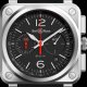 Bell & Ross BR 03 CHRONO BLACK STEEL BR0394-BLC-ST/SCA Ocel, 42 mm