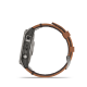 Garmin Fénix 7 Sapphire Solar, Titanium, Chestnut Leather Band 010-02540-31 47 mm, Dotykový displej, Solar