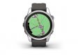 Garmin Fénix 7 S Pro Solar, Silver Stainless Steel, Graphite Band 010-02776-01 42 mm, Touch screen, Solar