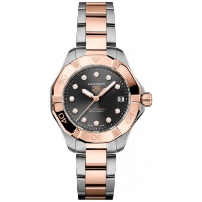 TAG Heuer Aquaracer Solargraph WBP1324.BB0005 Gold & Diamante, Quartz, Wasserdicht 200M, 34 mm