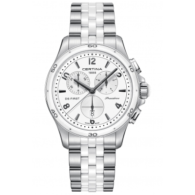 Certina DS First Lady C030.217.11.017.00 Ceramic, Quartz Chronograph, 38 mm