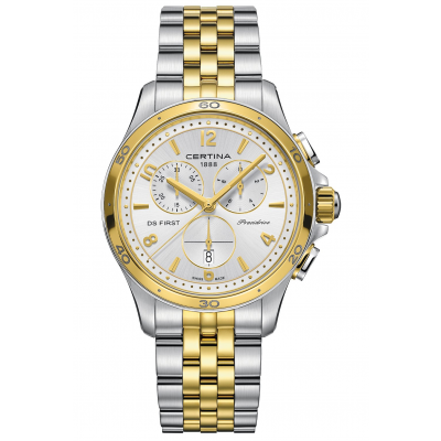 Certina DS First Lady C030.217.22.037.00 Vode odolnosť 100M, Quartz Chronograf, 38 mm