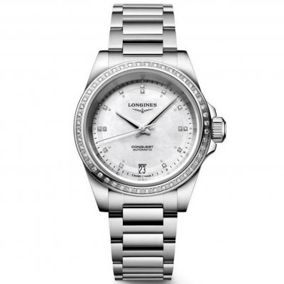 Longines Conquest L3.430.0.87.9 Diamanty, Automat, 34 mm