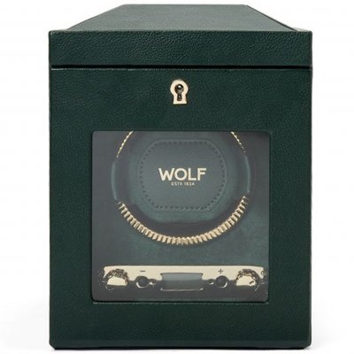 Wolf 1834 British Racing Green Single Watch Winder 793141 Na 1 ks hodín, 14.8 X 18.6 X 20.5 CM