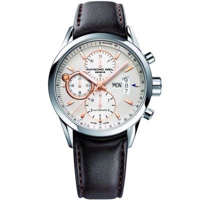 Raymond Weil Freelancer 7730-STC-65025 Automat chronograf, 42 mm, kožený remienok