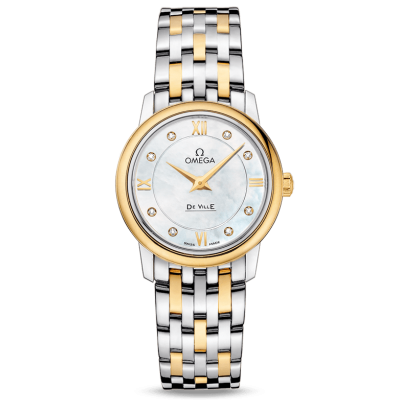 Omega De Ville Prestige 424.20.27.60.55.001 Gold&Diamante, Quartz, 27.4 mm