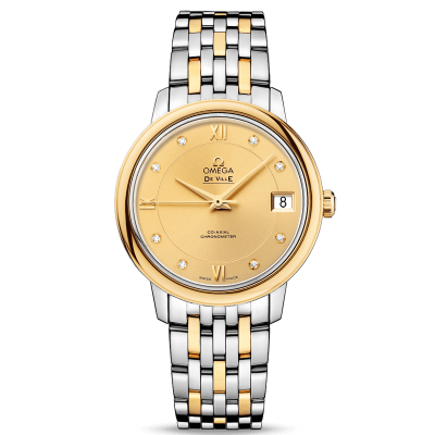 Omega De Ville Prestige 424.20.33.20.58.001 Diamanty & Zlato, Automat, 32.7 mm