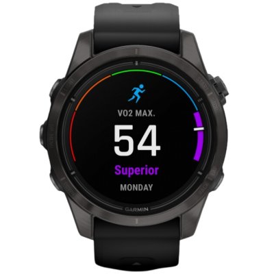 Garmin Epix Pro (g2) Sapphire, 42mm, Carbon Grey DLC Titanium, Black Band 010-02802-15 Garmin Epix