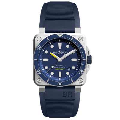 Bell & Ross BR 03 DIVER BLUE BR0392-D-BU-ST/SRB Stahl, Wasserbeständigkeit 300M, 42 mm