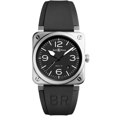 Bell & Ross BR 03 AUTO BLACK STEEL BR0392-BLC-ST Oceľ, 42 mm