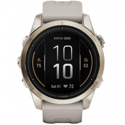 Garmin Epix Pro (g2) Sapphire, 42mm, Soft Gold, Light Sand Band 010-02802-11 42 mm, AMOLED display