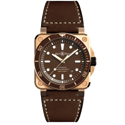 Bell & Ross BR 03 DIVER BROWN BRONZE BR0392-D-BR-BR/SCA Bronz, Vode odolnost 300M, 42 mm