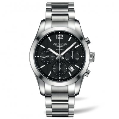 Longines Conquest Classic L2.786.6.45.6 Edelstahl-Armband, Automatik Chronograph, 41 mm