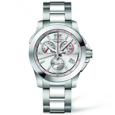 Longines Conquest L3.701.1.47.6 Jumping 1/100th, Quartz Chronograph, 41 mm