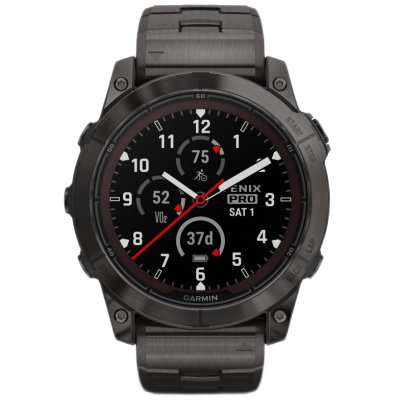 Garmin Fénix 7 X Pro Sapphire Solar, Carbon Gray DLC Titanium, Carbon Gray Titanium Band 010-02778-30 51 mm, SOLAR