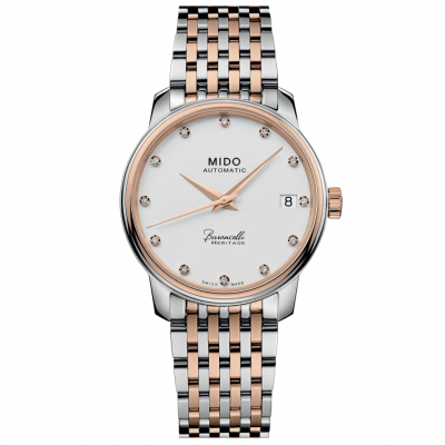 Mido Baroncelli Heritage Lady M027.207.22.016.00 Diamonds, Automatic, 33 mm