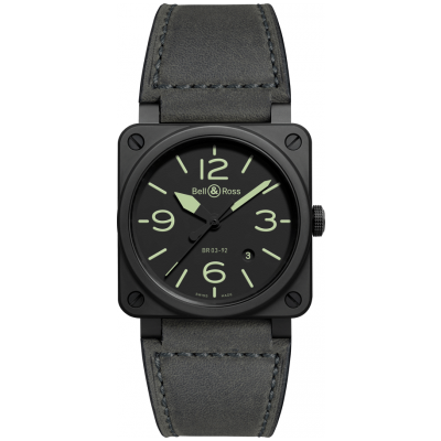 Bell & Ross BR 03 AUTO NIGHTLUM BR0392-BL3-CE/SCA Keramik, 42 mm