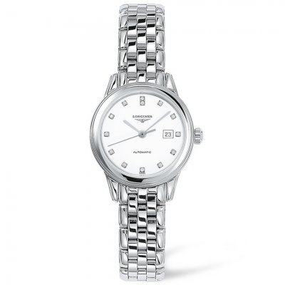 Longines Flagship L4.374.4.87.6 Diamanty, Automat, 30 mm