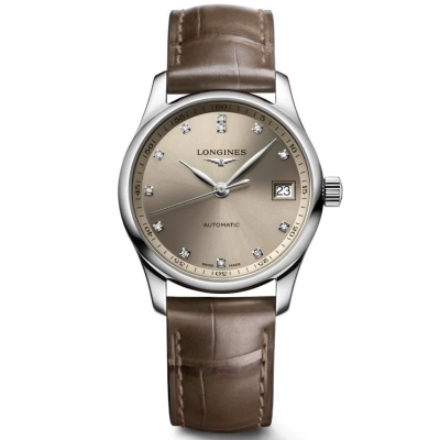 Longines Master Collection L2.357.4.07.2 Diamanty, Automat, 34 mm
