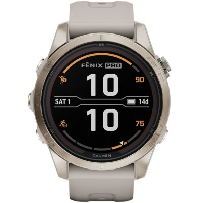 Garmin Fénix 7 S Pro Sapphire Solar, Soft Gold Stainless Steel, Light Sand Band 010-02776-15 Garmin Fénix