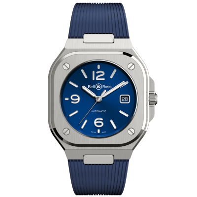 Bell & Ross BR 05 AUTO BLUE STEEL BR05A-BLU-ST/SRB Stahl, 40 mm