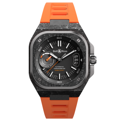 Bell & Ross BR-X5 CARBON ORANGE BRX5R-BO-TC/SRB Karbonové pouzdro, 41 MM