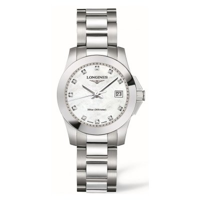 Longines Conquest L3.376.4.87.6 Diamonds, Quartz, Water resistance 300M, 29.50 mm