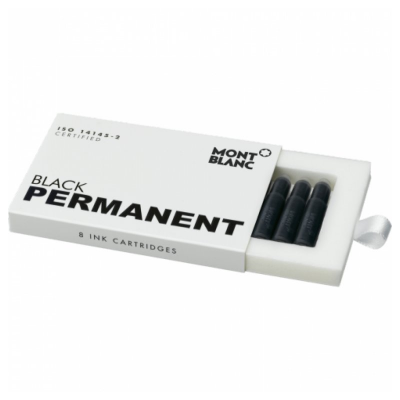 Montblanc 128209 Cartridges, Permanent Black, 8 pcs