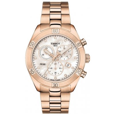 Tissot T-Classic PR 100 Diamonds T101.917.33.116.00 Quartz Chronograf, Vode odolnosť 100M, 38 mm