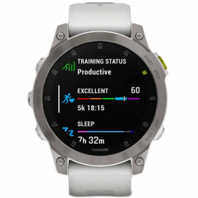 Garmin Epix (Gen 2), Sapphire, Black, Carbone Gray DLC Titanium, Silicone Band 010-02582-21 