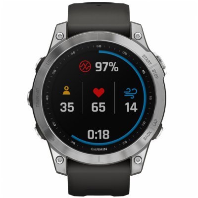 Garmin Fénix 7 Silver, Graphite Band 010-02540-01 