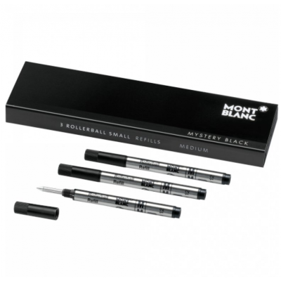 Montblanc 128240 Refills, Rollerball Small, Mystery Black, (M)