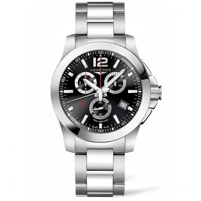 Longines Conquest L3.800.0.45.6 Vode odolnosť 300M, Quartz Chronograf, 44 mm