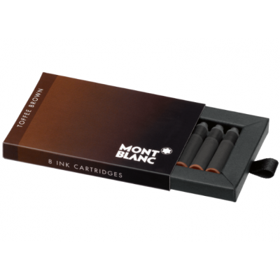 Montblanc 105189 Ink Cartridges, Toffee Brown, 8ks