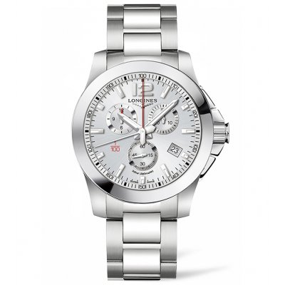 Longines Conquest L3.800.0.47.6 Vodotěsnost 300M, Quartz Chronograf, 44 mm