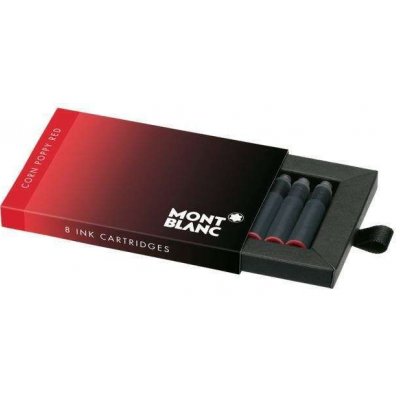 Montblanc 111447 Ink Cartridges, Corn Poppy Red, 8ks