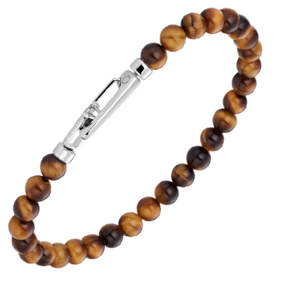 Montblanc 12527468 Bracelet, Tiger Eye, 68 x 53 mm, (L)