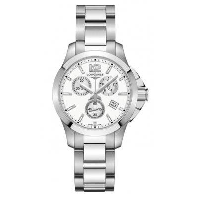 Longines Conquest L3.379.9.41.6 Water resistance 300M, Quartz Chronograph, 36 mm