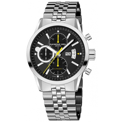 Raymond Weil Freelancer 7730-ST-20101 Automatic Chronograph, 42 mm, Steel Bracelet