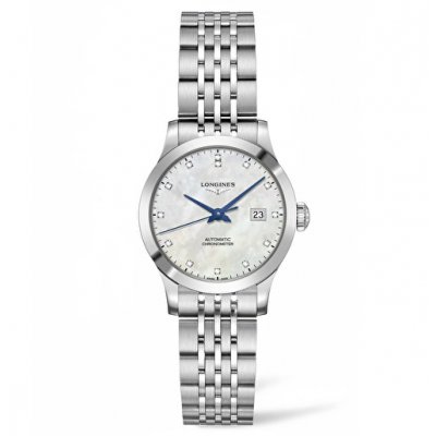 Longines Record L2.321.4.87.6 Diamante, Automatik, 30 mm