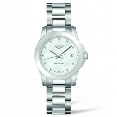 Longines Conquest L3.377.4.87.6 Diamante, Quartz, Wasserdicht 300M, 34 mm