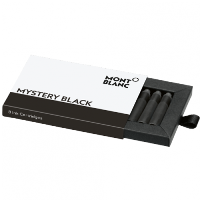 Montblanc 105191 Ink Cartridges, Mystery Black, 8ks