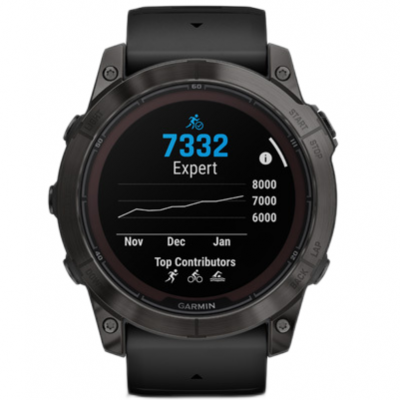 Garmin Fénix 7 X Pro Sapphire Solar, Carbon Gray DLC Titanium, Black Band 010-02778-11 51 mm, Solar